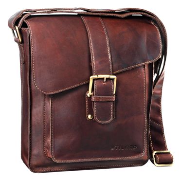STILORD 'Gideon' Leder Umhängetasche Herren - Vintage-Look, Für Tablet Bis 10 Zoll, Braun